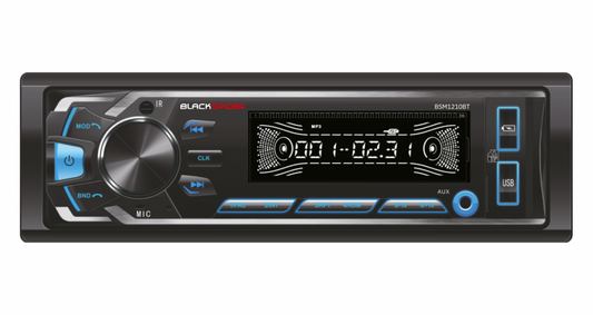 Black Spider Single Din Radio / USB / BT / mediaplayer, Car sound, Car audio