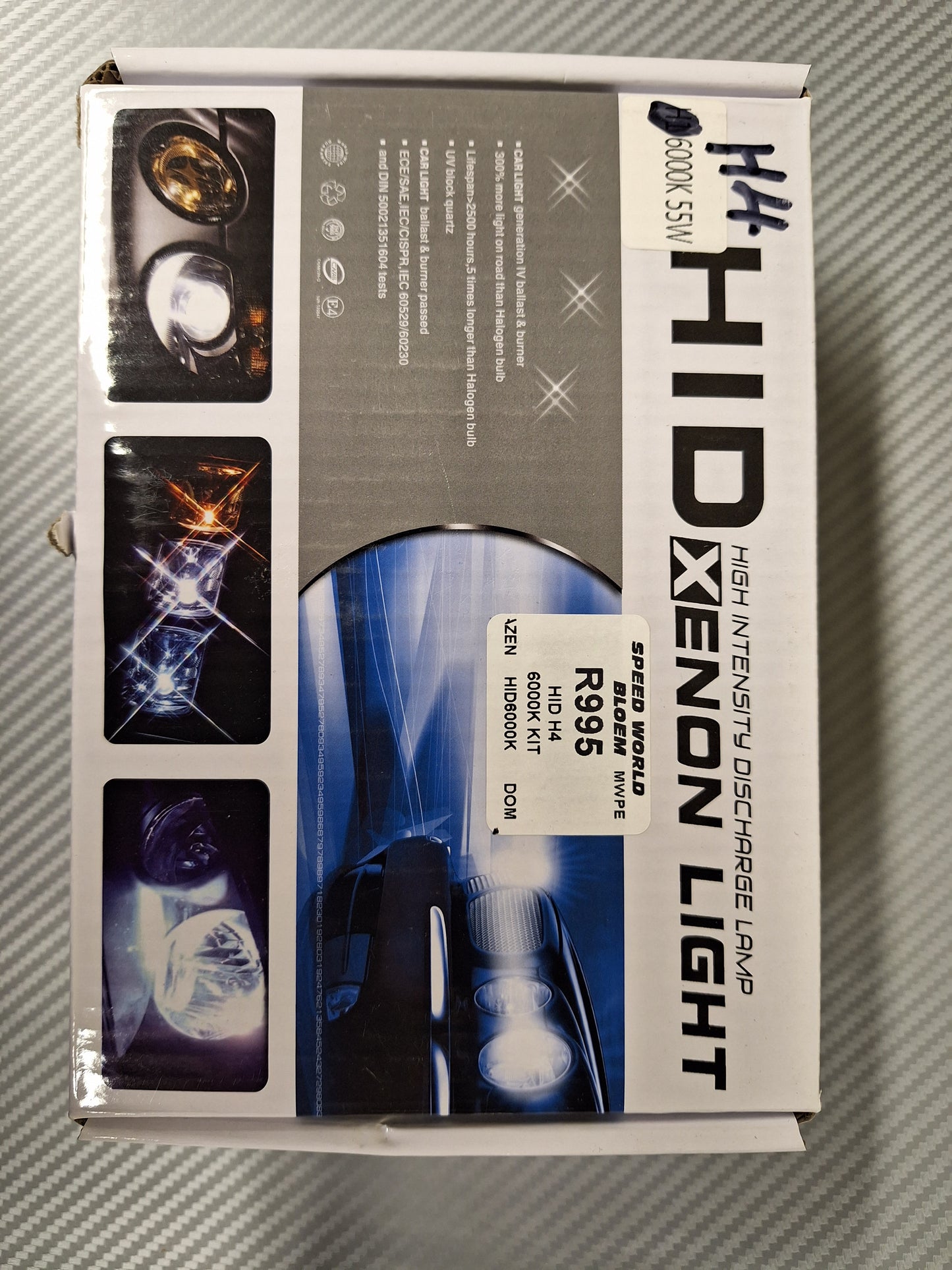 HID H4 6000K headlight kit