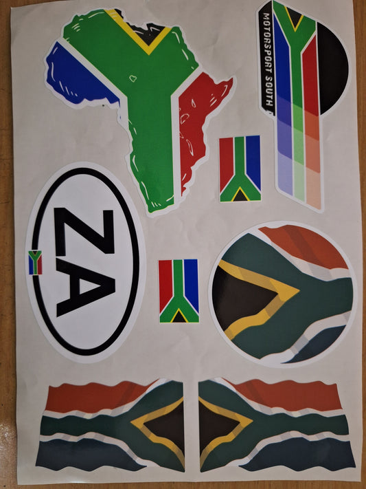 SA Flag A4 sticker