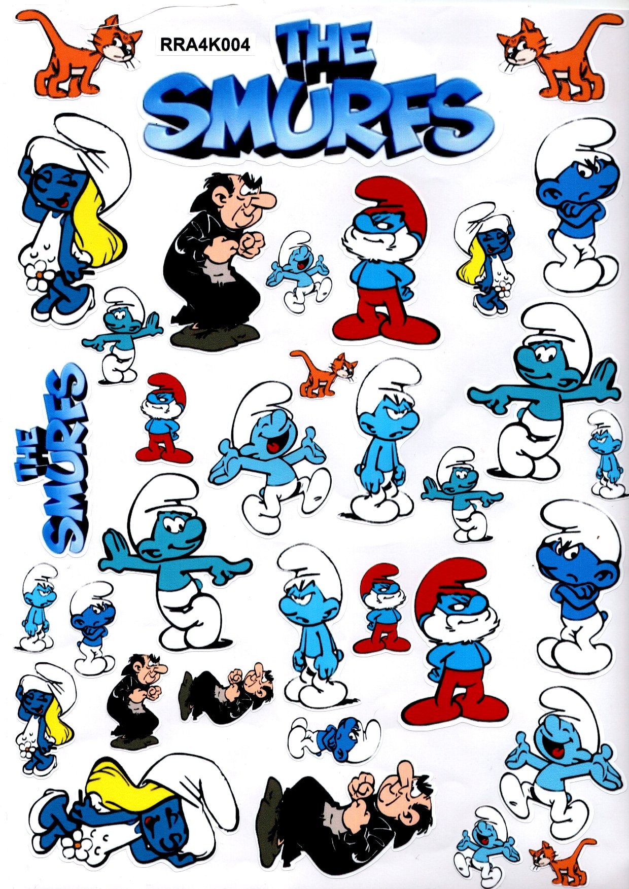 SMURFS A4 STICKERS