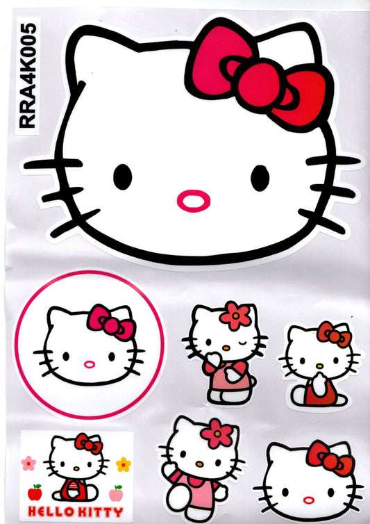 HELLO KITTY STICKERS ON A4